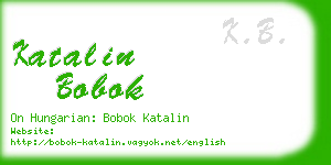 katalin bobok business card